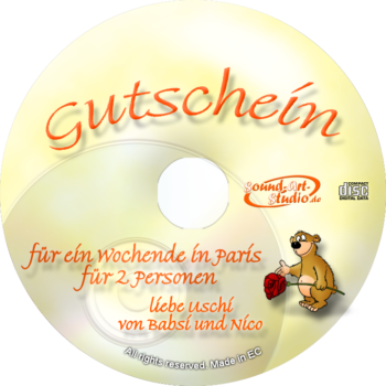 persönliche Gutschein-CD - originelle kreativer ausgefallene Geschenkgutschene