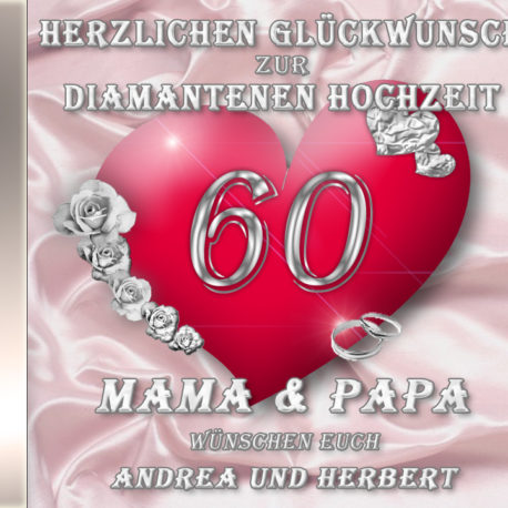 persönliche Diamanthochzeits-CD Cover - personalisierte Geschenke zur Diamantenen Hochzeit