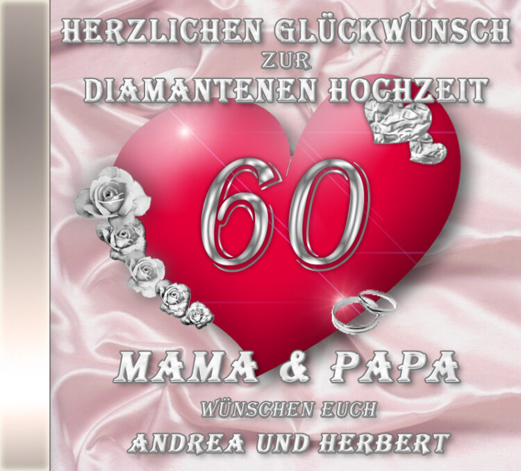 persönliche Diamanthochzeits-CD Cover - personalisierte Geschenke zur Diamantenen Hochzeit