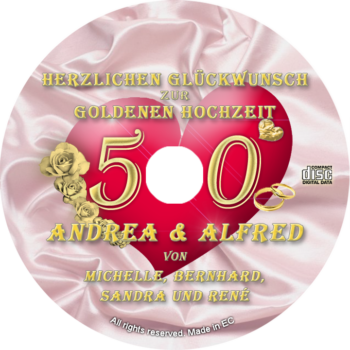 persönliche Goldhochzeits-CD - personalisierte Geschenke zur Goldenen Hochzeit