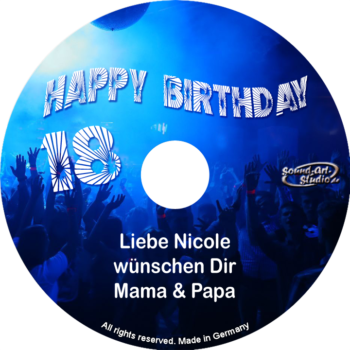 persönliche Pop/Dance-Geburtstags-CD - personalisierte Geburtstagsgeschenke