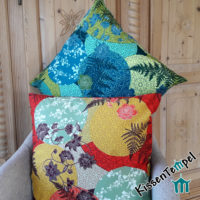 Kissen Mandala rot blau