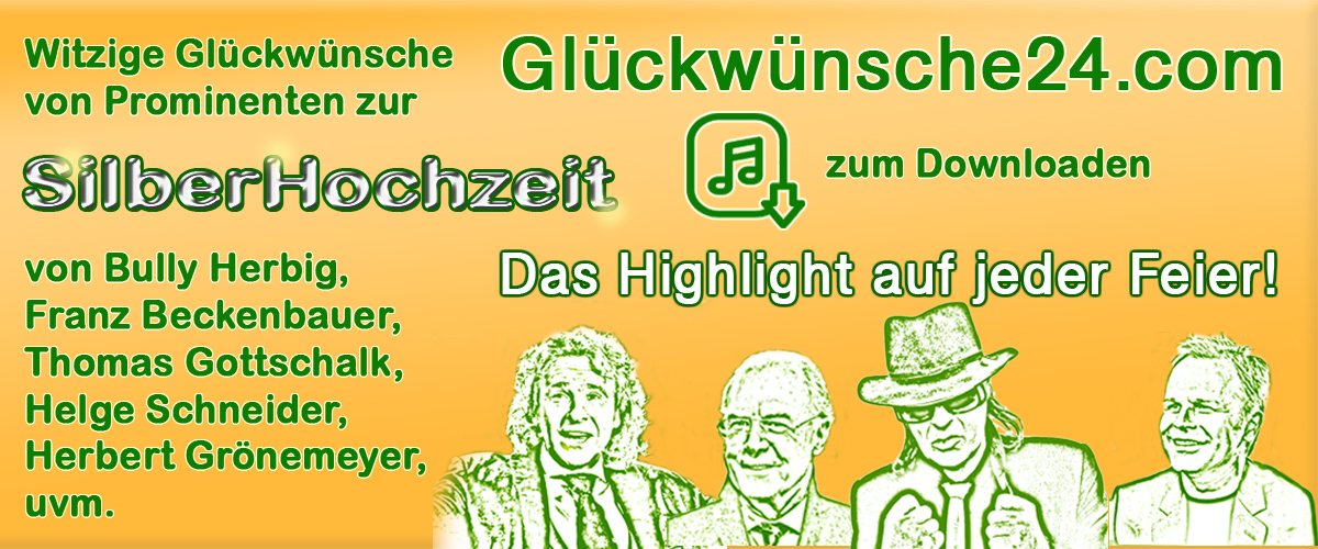 Gedichte zur Silberhochzeit 1 Banner Glueckwuensche24 1200x500 Silber