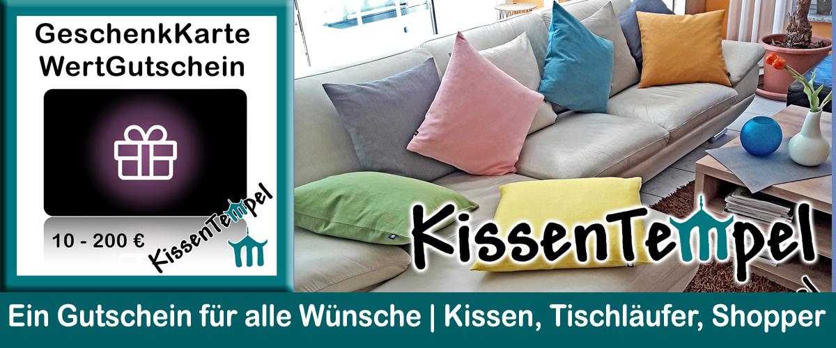 GeschenkGutschein / GeschenkKarte / WertGutschein vom KissenTempel