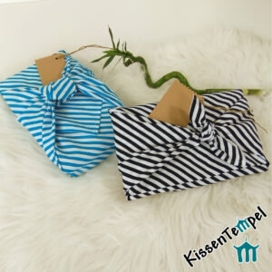 Edles CD-Geschenktuch Furoshiki „Stripes“ Stoff-Geschenkverpackung